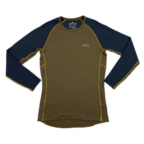 Kathmandu Mens Flinders Merino Wool LS Base Layer Top Size M 100% Merino 195 - Picture 1 of 8